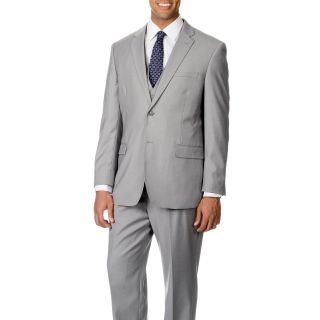 Caravelli Caravelli Italy Mens Light Grey Vested 2 button Suit Grey Size 48L