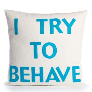 Alexandra Ferguson House Rules I Try To Behave Decorative Pillow ITTBV 16 C