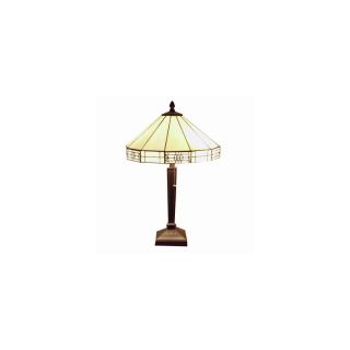 Warehouse of Tiffany 21 in Indoor Table Lamp with Glass Shade