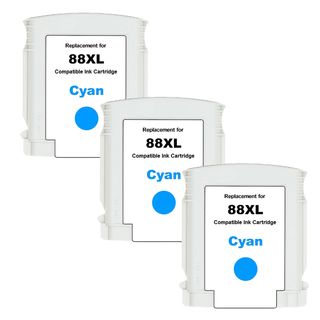 Hp 88xl (c9391an) Cyan Compatible High Yield Ink Cartridge (pack Of 3)