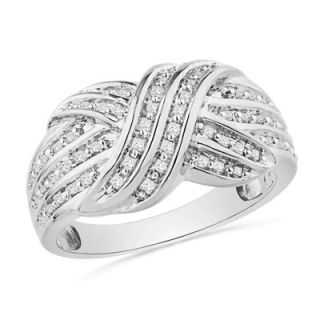CT. T.W. Princess Cut Diamond X Ring in Sterling Silver   Zales