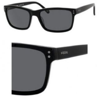 Fossil RUSSELL/S Sunglasses (807P) Black, 56 mm Clothing