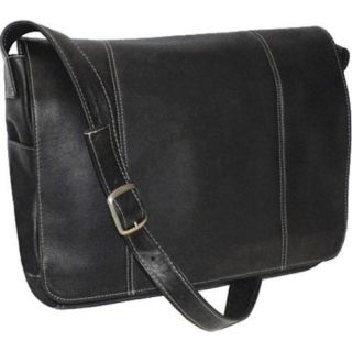 Royce Leather Vaquetta 13in Laptop Messenger Bag Black