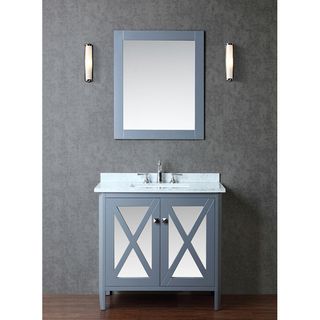 Ariel Summit 36 Single sink Bathroom Vanity Set Grey Size Single Vanities