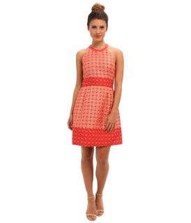 Ali Ro Jacquard Fit and Flare Womens Dress (Red)