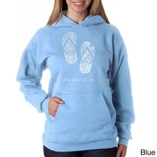 Los Angeles Pop Art Los Angeles Pop Art Womens Beach Bum Flip Flops Sweatshirt Blue Size XL (16)