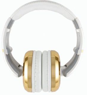 The Sessions Professional Closed Back Studio Headphones by CAD Audio, White with Gold Musical Instruments