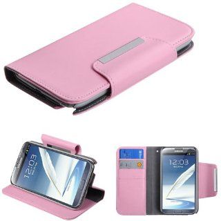 Fits Samsung T889 I605 N7100 Galaxy Note II Hard Plastic Snap on Cover Pink Book Style MyJacket Wallet (with card slot) (818) AT&T Cell Phones & Accessories