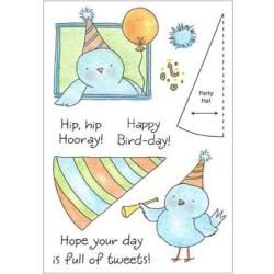 Honeypop Clear Stamp Set 4 X5.25   Party Birdy