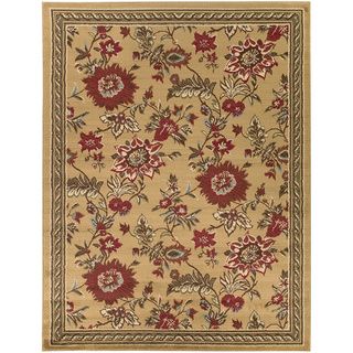 Beige Contemporary Floral Area Rug (311 X 53)
