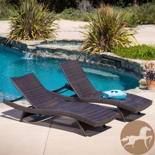 Christopher Knight Home Toscana Outdoor Brown Wicker Lounge (set Of 2)