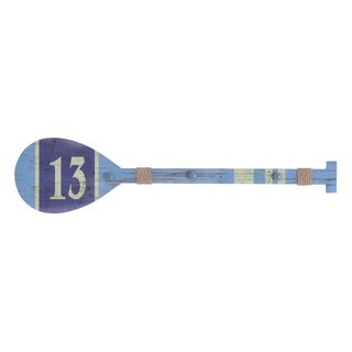 Blue Spoon Shaped No.13 Imprinted Wall Decor