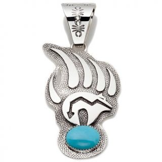 Chaco Canyon Southwest "Bear Claw" Turquoise Sterling Silver Pendant