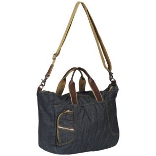 Diesel DNA Infusion Denim/ Leather Large Holdall   Blue Denim H1940      Womens Accessories