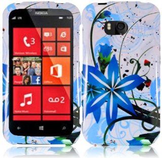 Nokia Lumia 822 ( Verizon ) Phone Case Accessory Cool Lovely Flowers Hard Snap On Cover with Free Gift Aplus Pouch Cell Phones & Accessories
