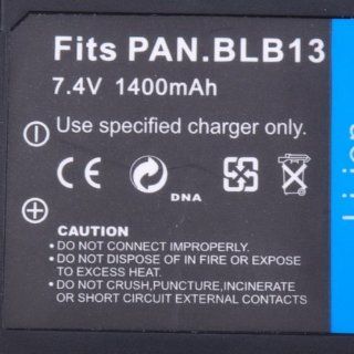 Replacement Rechargeable Battery 7.4V 1400MAH For Panasonic BLB13 DMW BLB13 DMW BLB13E DMW BLB13PP DMWBLB13 DMWBLB13E DMWBLB13PP DMC G1, DMCG1 DMC G2, DMCG2 DMC G10, DMCG10 DMC GF1, DMCGF1 DMC GH1, DMCGH1 DMC G1K, DMCG1K, G1K DMC G1R, DMCG1R, G1R DMC G1A, 