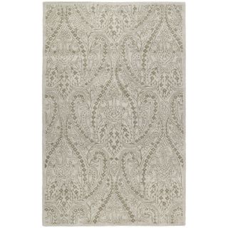 Hand tufted Lawrence Beige Damask Wool Rug (5 X 79)