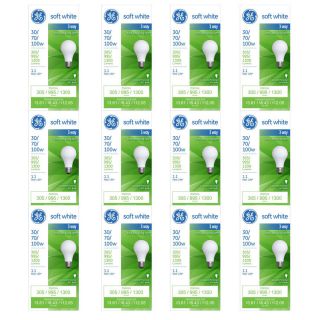 Ge 3 way A21 Soft White Light Bulb (pack Of 12)