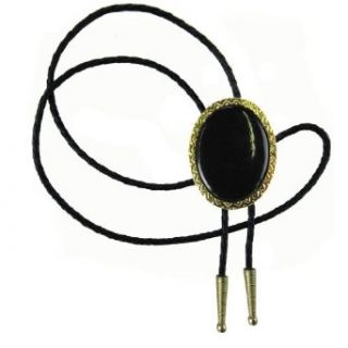 Gold   Black Gold Plated   Stone   Enamel Western Bolo Tie at  Mens Clothing store