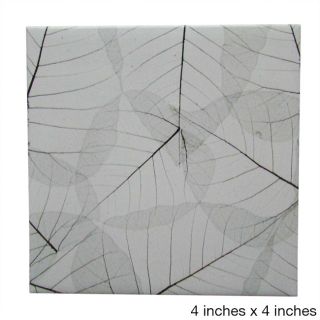 Skeletons Of Leaves Modern Ceramic Wall Tiles (pack Of 20) (samples Available)