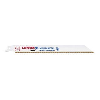 LENOX Gold 818G   8" 18TPI Titanium Edge Metal Cutting Reciprocating Blade   5 Pack   Reciprocating Saw Blades  