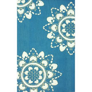 Nuloom Hand hooked Blue Wool blend Rug (76 X 96)