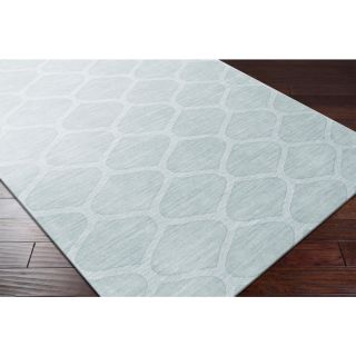 Hand Loomed Chino Casual Solid Tone on tone Moroccan Trellis Wool Area Rugs (33 X 53)