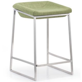 Backless Green Counter Chair (set Of 2)