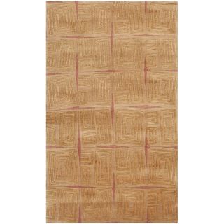 Safavieh Hand knotted Tibetan Gold/ Rust Wool/ Silk Rug (3 X 5)