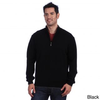 Luigi Baldo Luigi Baldo Italian Made Mens Cashmere 1/4 Zip Sweater Black Size M