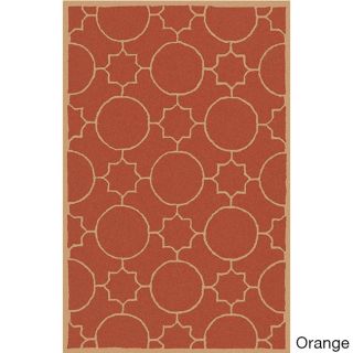 Surya Carpet, Inc Hand tufted Elbert Contemporary Geometric Wool Area Rug (8 X 10) Orange Size 8 x 10