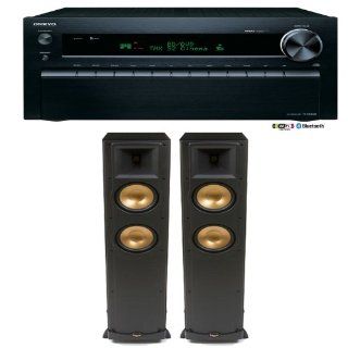 Onkyo TX NR828 7.2 Channel Network A/V Receiver Plus a Pair of Klipsch RF 600 Reference Series Tower Speakers   Limited Edition Electronics