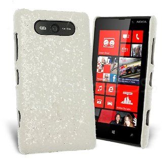 Celicious White Fine Sparkle Glitter Back Cover Case for Nokia Lumia 820  Nokia Lumia 820 Case Ultra Slim Glamour Sequins Cover [For Her] Rigid Fit Lightweight Tough Shell Style Clip on Cell Phones & Accessories