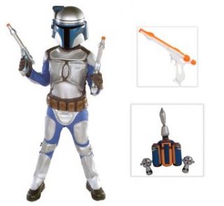 Star Wars Jango Fett Deluxe Child Costume including Jetpack and Gun   Small (4 6) Clothing