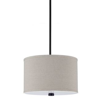 Dayna 2 light Shade Burnt Sienna Pendant With Diffuser And Linen Shade
