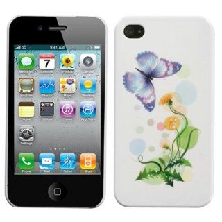 MYBAT IPHONE4AVHPCBKIM833NP Premium Lightweight Case for iPhone 4   1 Pack   Retail Packaging   Indigo Butterfly Cell Phones & Accessories