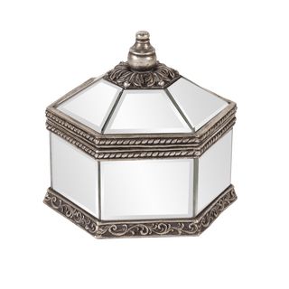 Octagonal Mirrored Jewelry Box