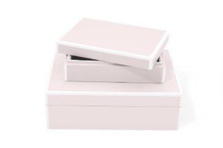 Swing Design Elle Lacquer Storage Boxes, Soft Pink, Set of 2   Decorative Boxes