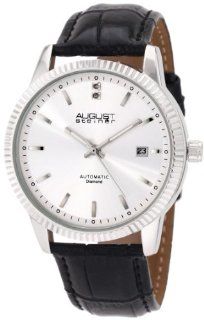 August Steiner Men's ASA825SS Diamond Automatic Strap Dress Watch Watches