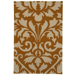 Sands Modern Highlights Two tone Damask Area Rug (5 X 8)