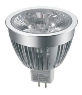 New Technology LED Light Bulb, High Performance, GU5.3 Base, Warm White, 5 Watt (35W Halogen Bulb Replacement), 250 Lumens, MR16, 12V AC/DC, 3000K, 1LED, Avg Life of 40, 000 Hours   Led Household Light Bulbs  