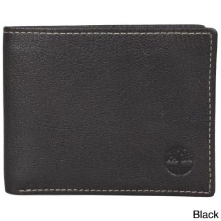 Timberland Mens Genuine Leather Bifold Slim Wallet With One Id Window