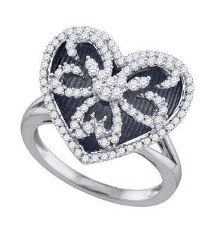 0.57CTW DIAMOND HEART RING Fine Rings Jewelry