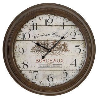 Bordeaux Metal Wall Clock