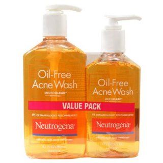 Neutrogena Oil Free Acne Wash, 9.1 Fl. Oz. and 6 Fl. Oz. Health & Personal Care