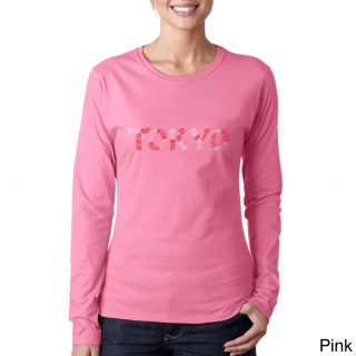 Los Angeles Pop Art Los Angeles Pop Art Womens Tokyo Long Sleeve T shirt Pink Size S (4  6)