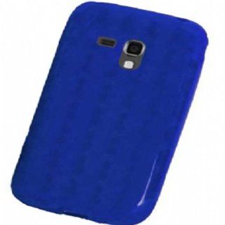 Samsung Galaxy Rush SPH M830 (Boost Mobile) Crystal Skin TPU Silicone Case   Blue Argyle Cell Phones & Accessories