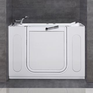 Aston 50x30 inch White Jetted Walk in Tub