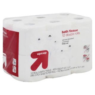up & up™ Double Roll Bath Tissues 12 ct