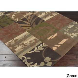 Surya Carpet, Inc. Hand tufted Floral Transitional Area Rug (9 X 13) Green Size 9 x 13